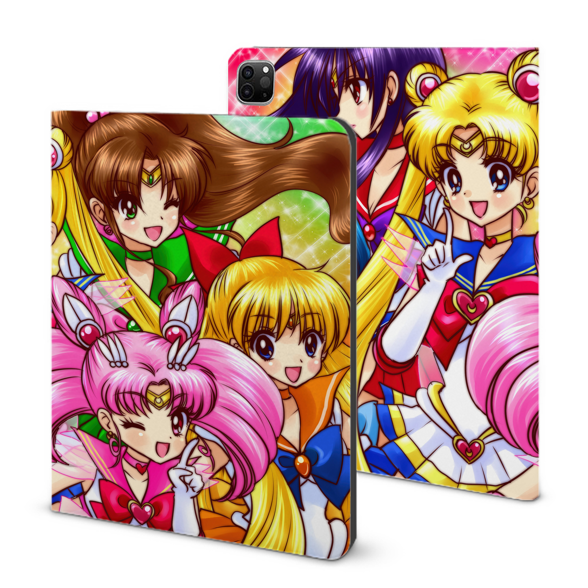（画像用） 美少女戦士セーラームーン Sailor Moon IPad ケース ブック型 PUレザー TPU 耐衝撃 軽量 薄型 ペン収納なし 全面保護 IPad 各モデル対応